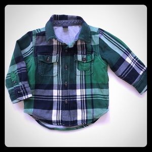 Baby Gap plaid flannel button-down